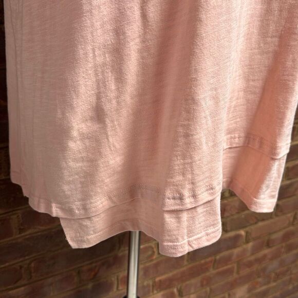 Cotton Bleu Women’s Peach Short Sleeve Swing Top Size Large NEW - Picture 2 of 7